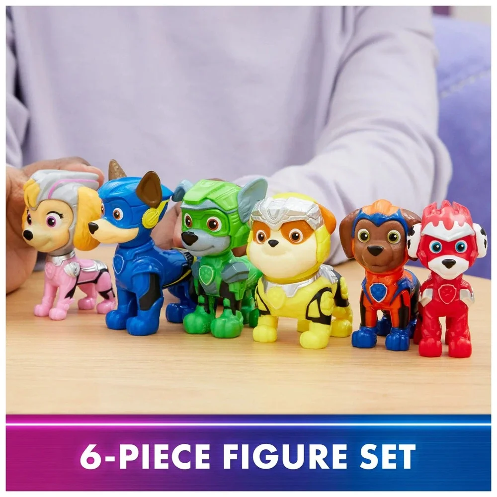 Paw Patrol The Mighty Movie Pups Gift Pack with 6 Collectible Toy Figures NEW - Picture 5 of 11